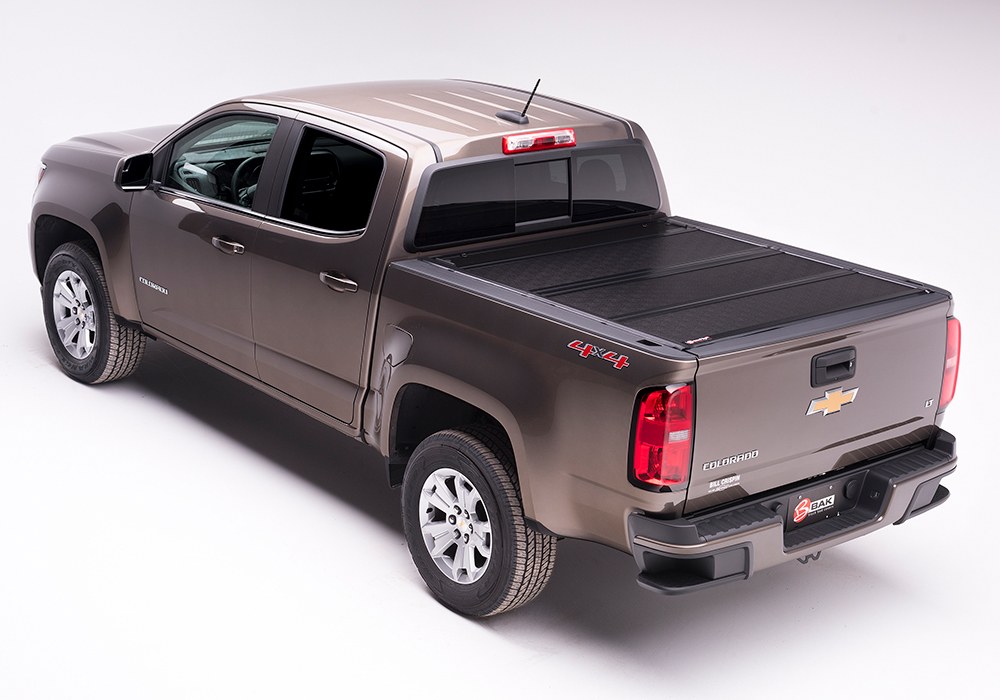 BAK Industries Tonneau Cover, Bakflip G2, Hard Folding, 2 Folds/ 3 Panels, Front Hinge Allows Entire Tonneau to Flip Up When Folded – 226107