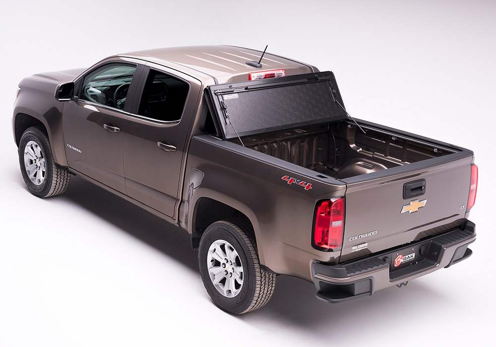 BAK Industries Tonneau Cover, Bakflip G2, Hard Folding, 2 Folds/ 3 Panels, Front Hinge Allows Entire Tonneau to Flip Up When Folded – 226107