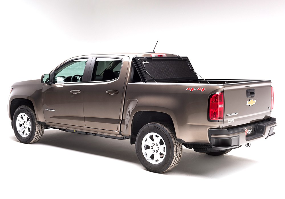BAK Industries Tonneau Cover, Bakflip G2, Hard Folding, 2 Folds/ 3 Panels, Front Hinge Allows Entire Tonneau to Flip Up When Folded – 226107