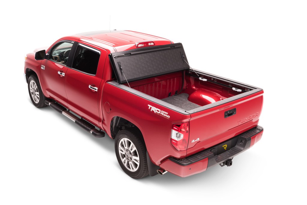 BAK Industries Tonneau Cover, Bakflip G2, Hard Folding, 2 Folds/ 3 Panels, Front Hinge Allows Entire Tonneau to Flip Up When Folded – 226601