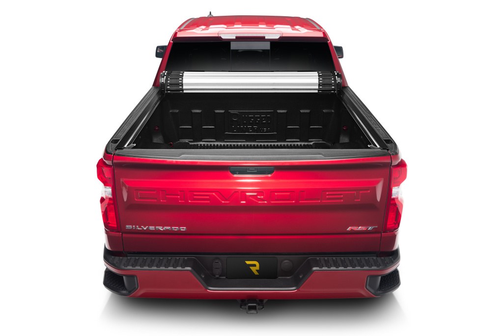 BAK Industries Tonneau Cover, Revolver X2, Hard Roll Up, Lockable Using Tailgate Handle Lock, Black, Aluminum/Vinyl – 39133