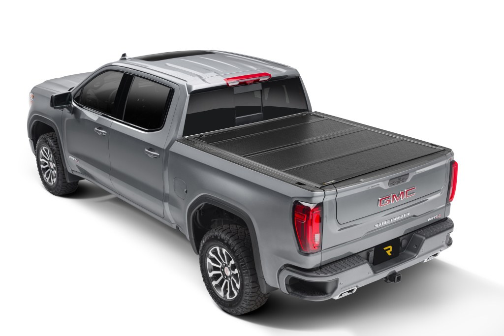 BAK Industries Tonneau Cover, Bakflip F1, Hard Folding, 3 Folds/ 4 Panels, Front Hinge Allows Entire Tonneau to Flip Up When Folded – 772121