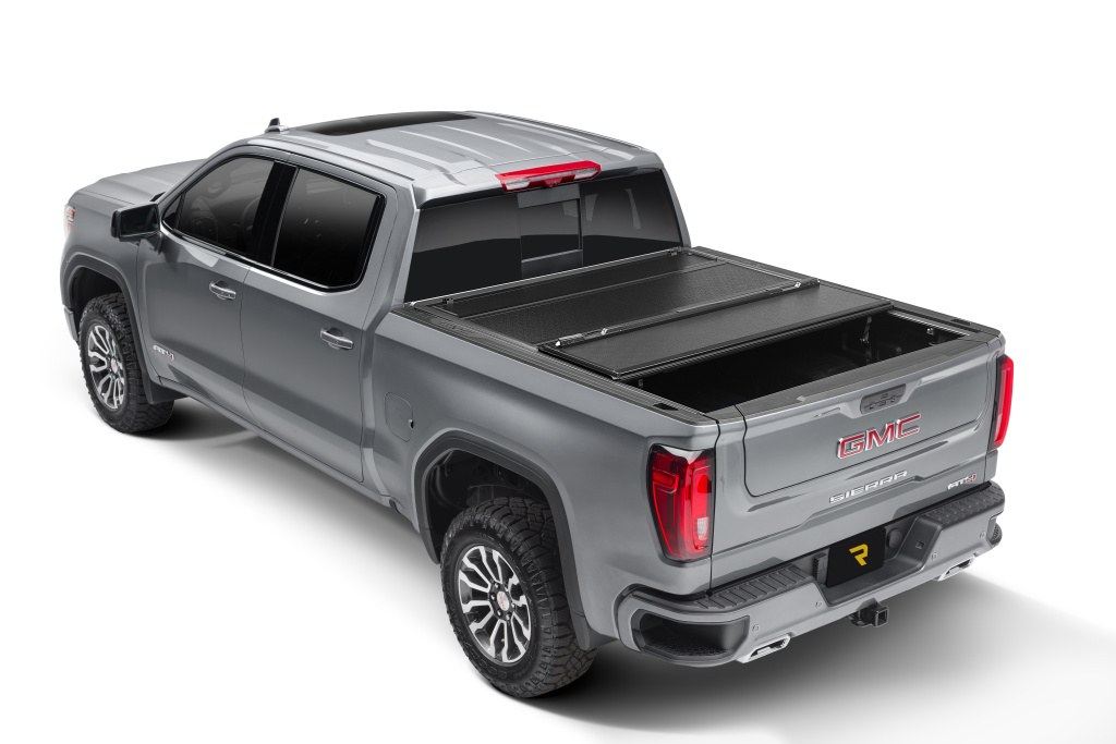 BAK Industries Tonneau Cover, Bakflip F1, Hard Folding, 3 Folds/ 4 Panels, Front Hinge Allows Entire Tonneau to Flip Up When Folded – 772121