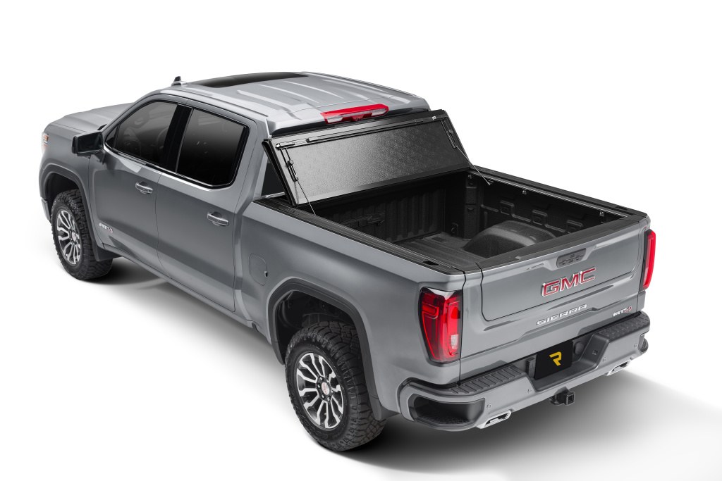 BAK Industries Tonneau Cover, Bakflip F1, Hard Folding, 3 Folds/ 4 Panels, Front Hinge Allows Entire Tonneau to Flip Up When Folded – 772121