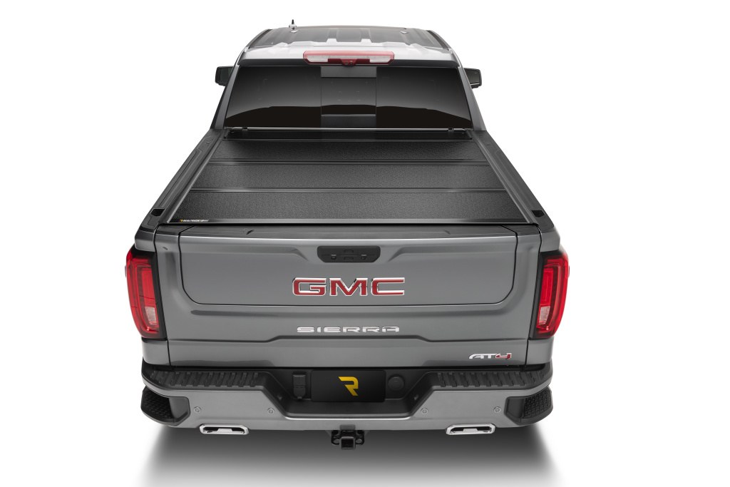BAK Industries Tonneau Cover, Bakflip F1, Hard Folding, 3 Folds/ 4 Panels, Front Hinge Allows Entire Tonneau to Flip Up When Folded – 772121