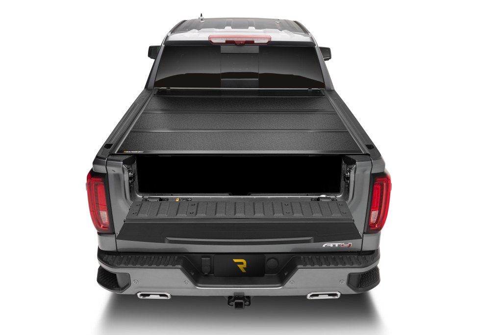 BAK Industries Tonneau Cover, Bakflip F1, Hard Folding, 3 Folds/ 4 Panels, Front Hinge Allows Entire Tonneau to Flip Up When Folded – 772121