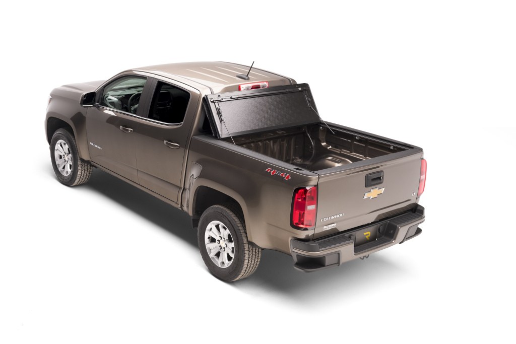BAK Industries Tonneau Cover, Bakflip F1, Hard Folding, 2 Folds/ 3 Panels, Front Hinge Allows Entire Tonneau to Flip Up When Folded – 772146