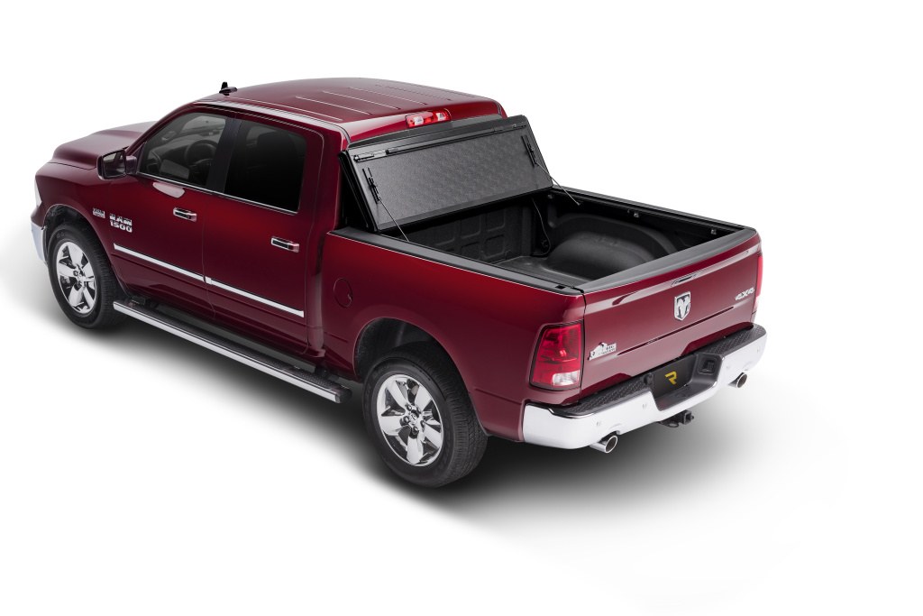 BAK Industries Tonneau Cover, Bakflip F1, Hard Folding, 2 Folds/ 3 Panels, Front Hinge Allows Entire Tonneau to Flip Up When Folded – 772203