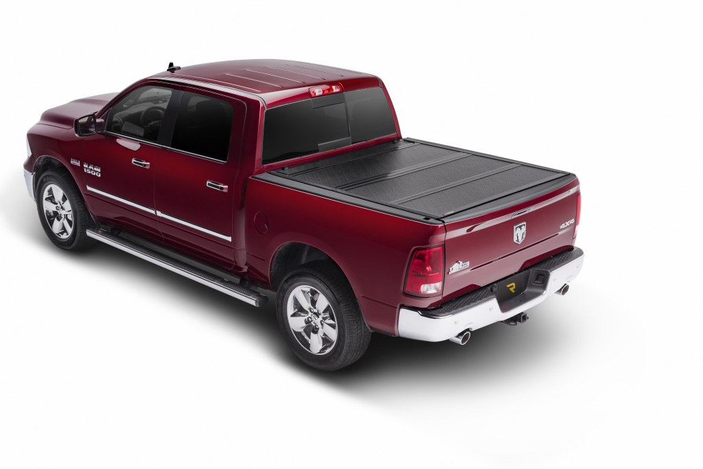BAK Industries Tonneau Cover, Bakflip F1, Hard Folding, 2 Folds/ 3 Panels, Front Hinge Allows Entire Tonneau to Flip Up When Folded – 772227