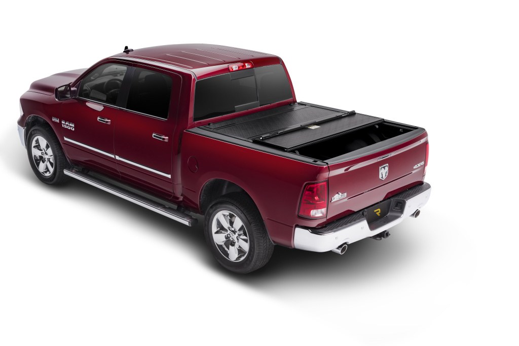 BAK Industries Tonneau Cover, Bakflip F1, Hard Folding, 2 Folds/ 3 Panels, Front Hinge Allows Entire Tonneau to Flip Up When Folded – 772227