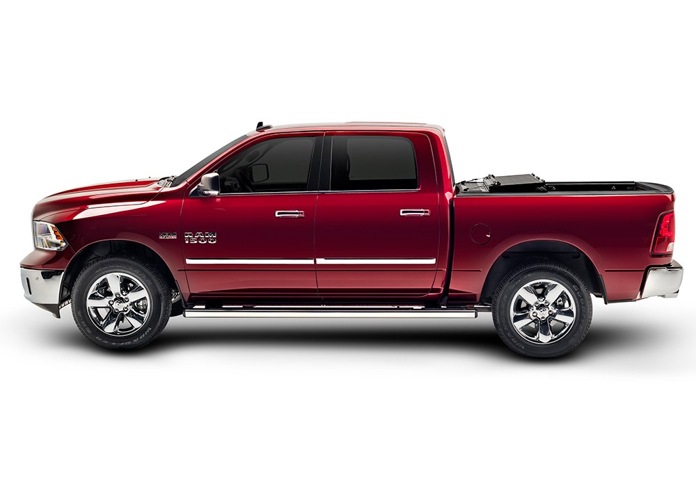 BAK Industries Tonneau Cover, Bakflip F1, Hard Folding, 2 Folds/ 3 Panels, Front Hinge Allows Entire Tonneau to Flip Up When Folded – 772440