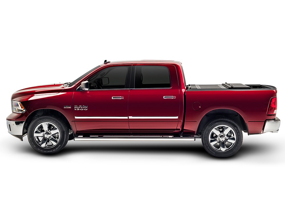 BAK Industries Tonneau Cover, Bakflip F1, Hard Folding, 2 Folds/ 3 Panels, Front Hinge Allows Entire Tonneau to Flip Up When Folded – 772441