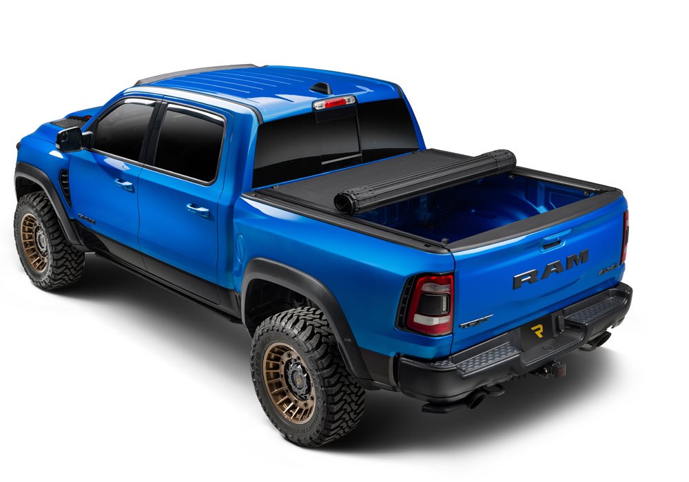 BAK Industries Tonneau Cover, Revolver X4TS, Hard Roll Up, Low Profile, Matte Black, Aluminum with Vinyl Top Cover, Non-Lockable – 80121RK