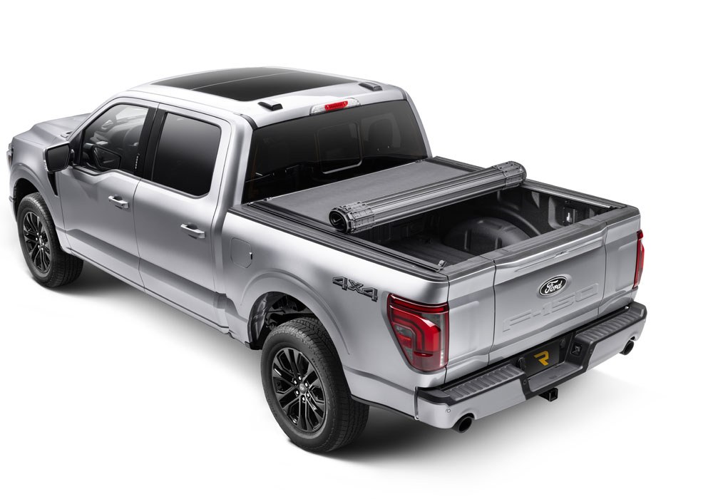 BAK Industries Tonneau Cover, Revolver X4TS, Hard Roll Up, Low Profile, Matte Black, Aluminum with Vinyl Top Cover, Non-Lockable – 80307RK