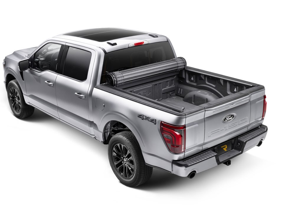 BAK Industries Tonneau Cover, Revolver X4TS, Hard Roll Up, Low Profile, Matte Black, Aluminum with Vinyl Top Cover, Non-Lockable – 80307RK