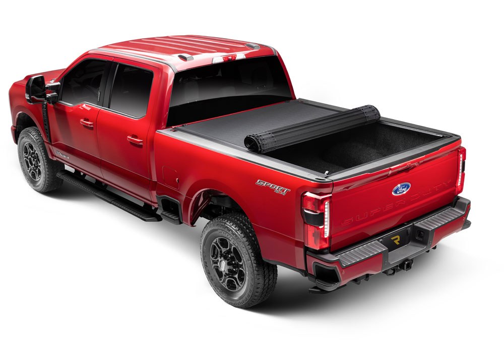BAK Industries Tonneau Cover, Bak Revolver X4S, Hard Roll-Up, Lockable Using Tailgate Handle Lock, Black Matte, Aluminum – 80311