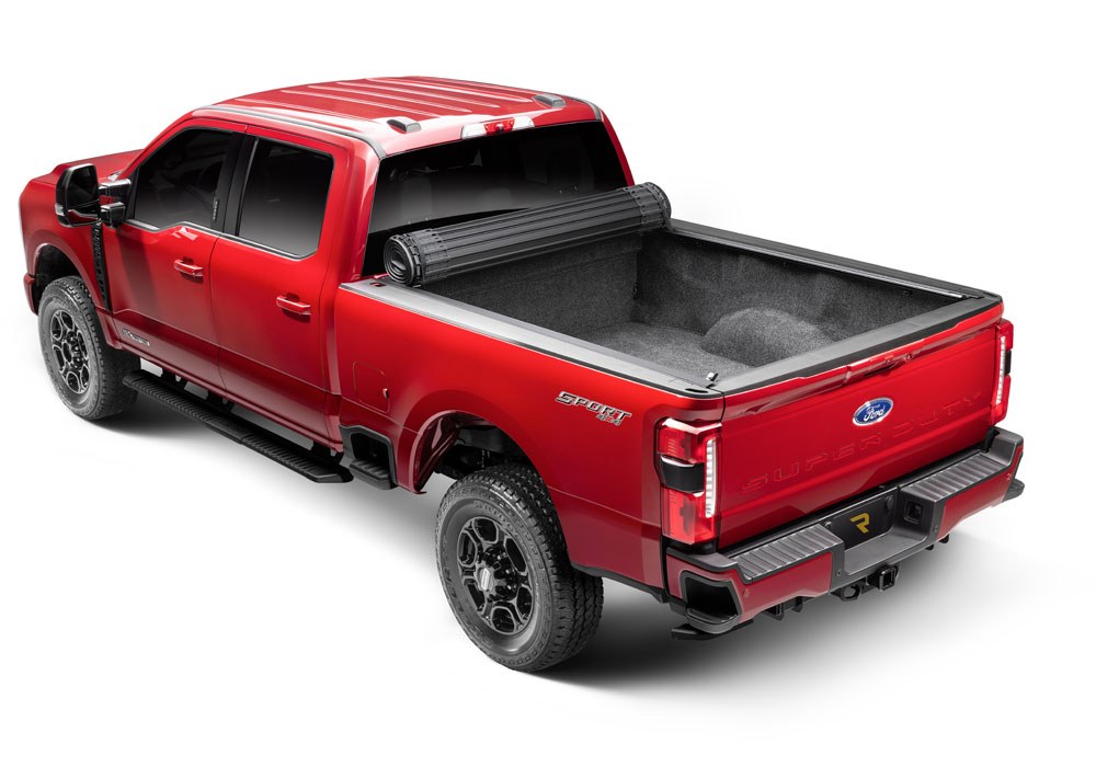 BAK Industries Tonneau Cover, Bak Revolver X4S, Hard Roll-Up, Lockable Using Tailgate Handle Lock, Black Matte, Aluminum – 80311