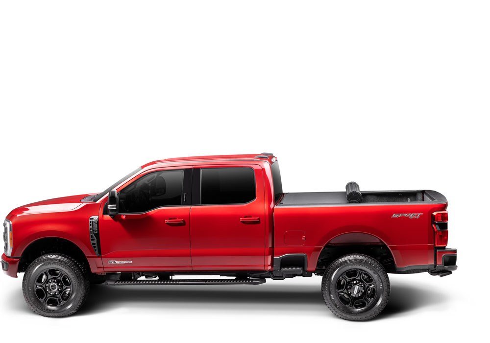 BAK Industries Tonneau Cover, Bak Revolver X4S, Hard Roll-Up, Lockable Using Tailgate Handle Lock, Black Matte, Aluminum – 80311