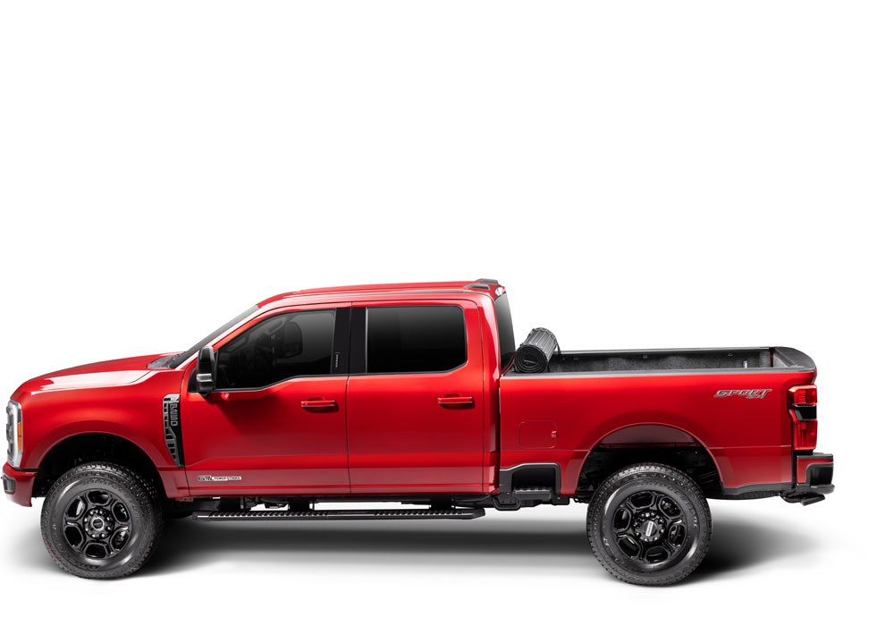 BAK Industries Tonneau Cover, Bak Revolver X4S, Hard Roll-Up, Lockable Using Tailgate Handle Lock, Black Matte, Aluminum – 80311