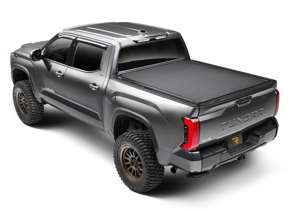 BAK Industries Tonneau Cover, Revolver X4TS, Hard Roll Up, Low Profile, Matte Black, Aluminum with Vinyl Top Cover, Non-Lockable – 80410RK