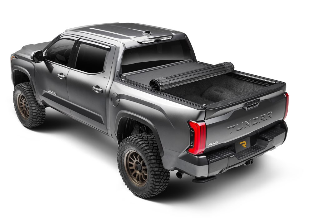 BAK Industries Tonneau Cover, Revolver X4TS, Hard Roll Up, Low Profile, Matte Black, Aluminum with Vinyl Top Cover, Non-Lockable – 80410RK