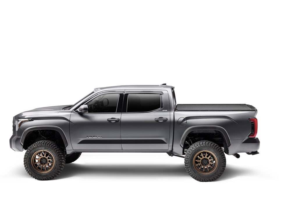 BAK Industries Tonneau Cover, Revolver X4TS, Hard Roll Up, Low Profile, Matte Black, Aluminum with Vinyl Top Cover, Non-Lockable – 80410RK
