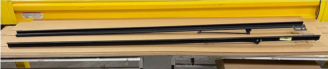 BAK Industries Tonneau Cover Rail, For Backflip Fibermax Tonneau Covers, Clamp on, Powder Coated, Black, Aluminum, With 2 Rails – RAILS-1126331