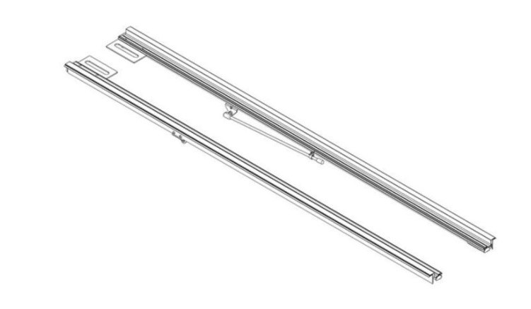 BAK Industries Tonneau Cover Rail, For Backflip Fibermax Tonneau Covers, Clamp on, Powder Coated, Black, Aluminum, With 2 Rails – RAILS-1126331