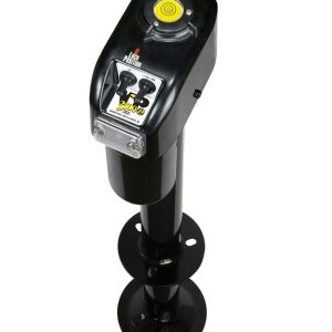 Barker Trailer Tongue Jack, Vip 3500 Power, Electric a Frame Tongue Jack, 3500 Pound Lift Capacity, 24 Inch Travel, Powder Coated, Black – 32455