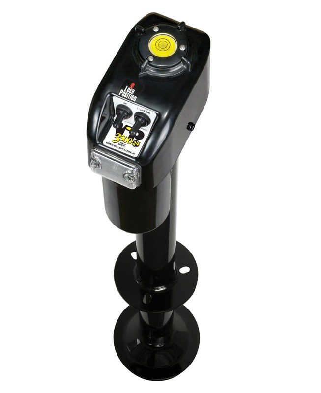Barker Trailer Tongue Jack, Vip 3500 Power, Electric a Frame Tongue Jack, 3500 Pound Lift Capacity, 24 Inch Travel, Powder Coated, Black – 32455