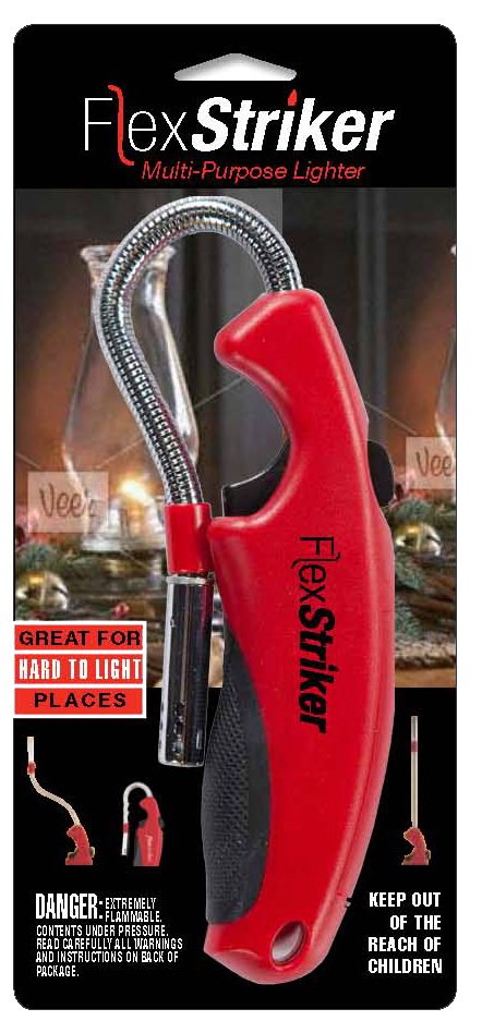 Beacon Power Lighter, Flexstriker™, Butane Gas Lighter, With Flexible Shaft, With Adjustable Flame, With Fuel Level Viewing Window – 3040CR