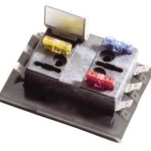 Bussmann Fuse Block, 15600 Series, 32 Volt DC/ 95 Amp Maximum, 6 Fuse Positions, Short Base, Atc Blade Style Fuses – 15600-06-20