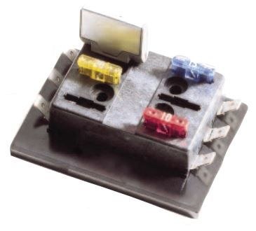 Bussmann Fuse Block, 15600 Series, 32 Volt DC/ 95 Amp Maximum, 6 Fuse Positions, Short Base, Atc Blade Style Fuses – 15600-06-20