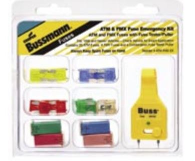 Bussmann Fuse Assortment, Blade Fuse, With Five Each of Atm 10 Amp/ 15 Amp/ 20 Amp/ 25 Amp/ 30 Amp – ATM-FMX-EK