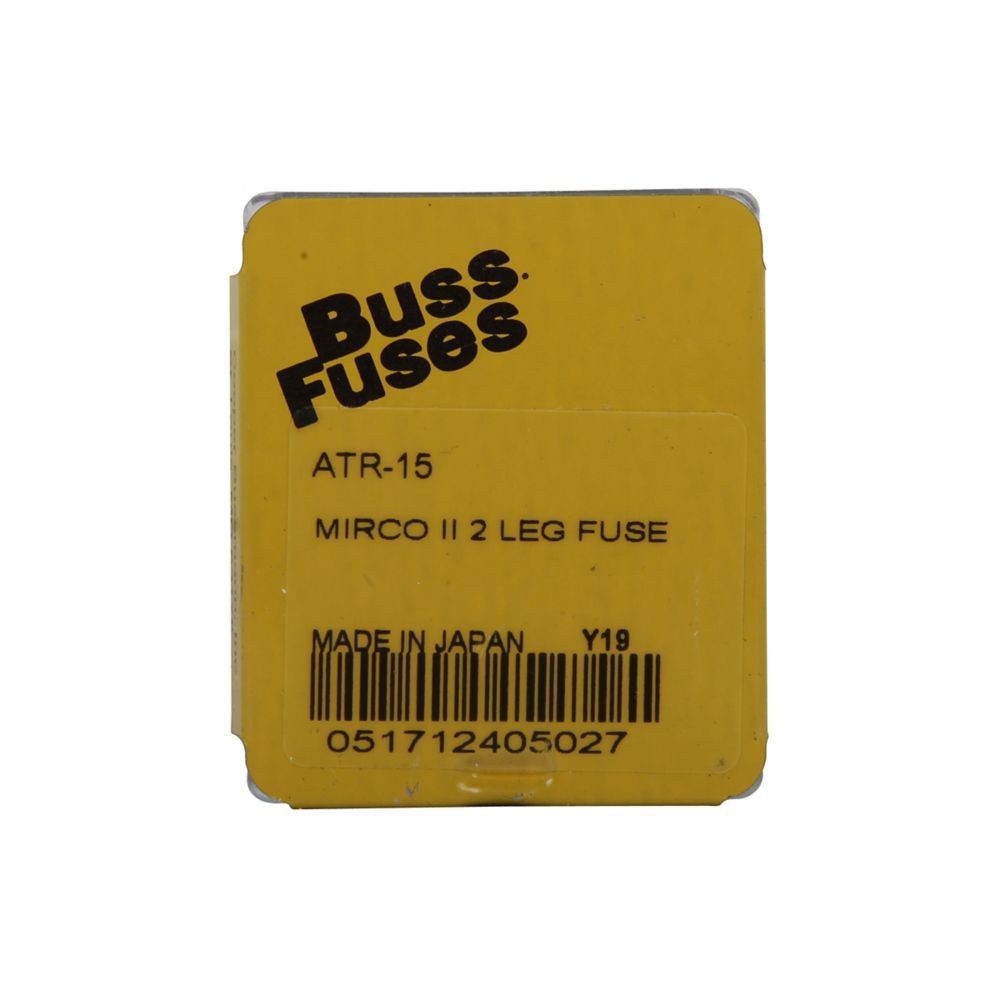 Bussmann Fuse, Blue Blade, 2-LEG Micro, Atr, 15 Amp, Pack of 5 – ATR-15