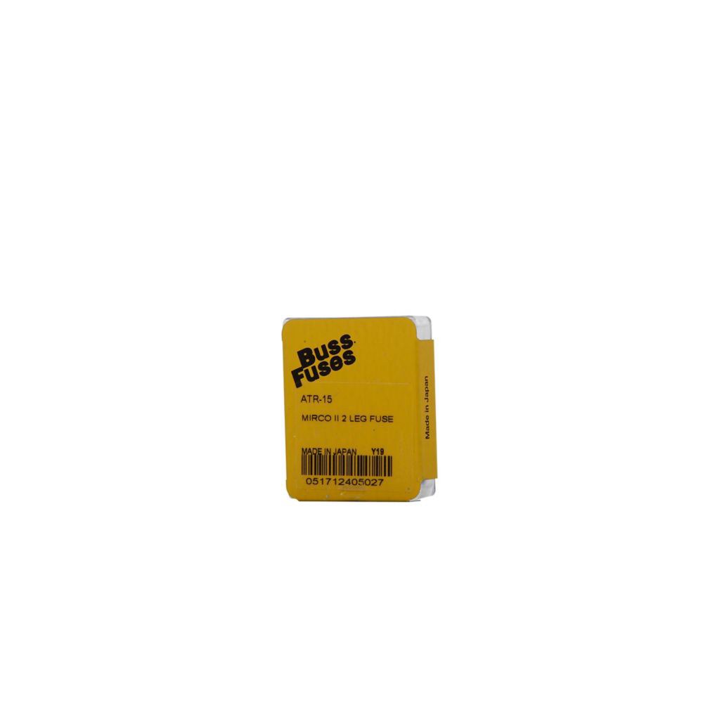 Bussmann Fuse, Blue Blade, 2-LEG Micro, Atr, 15 Amp, Pack of 5 – ATR-15
