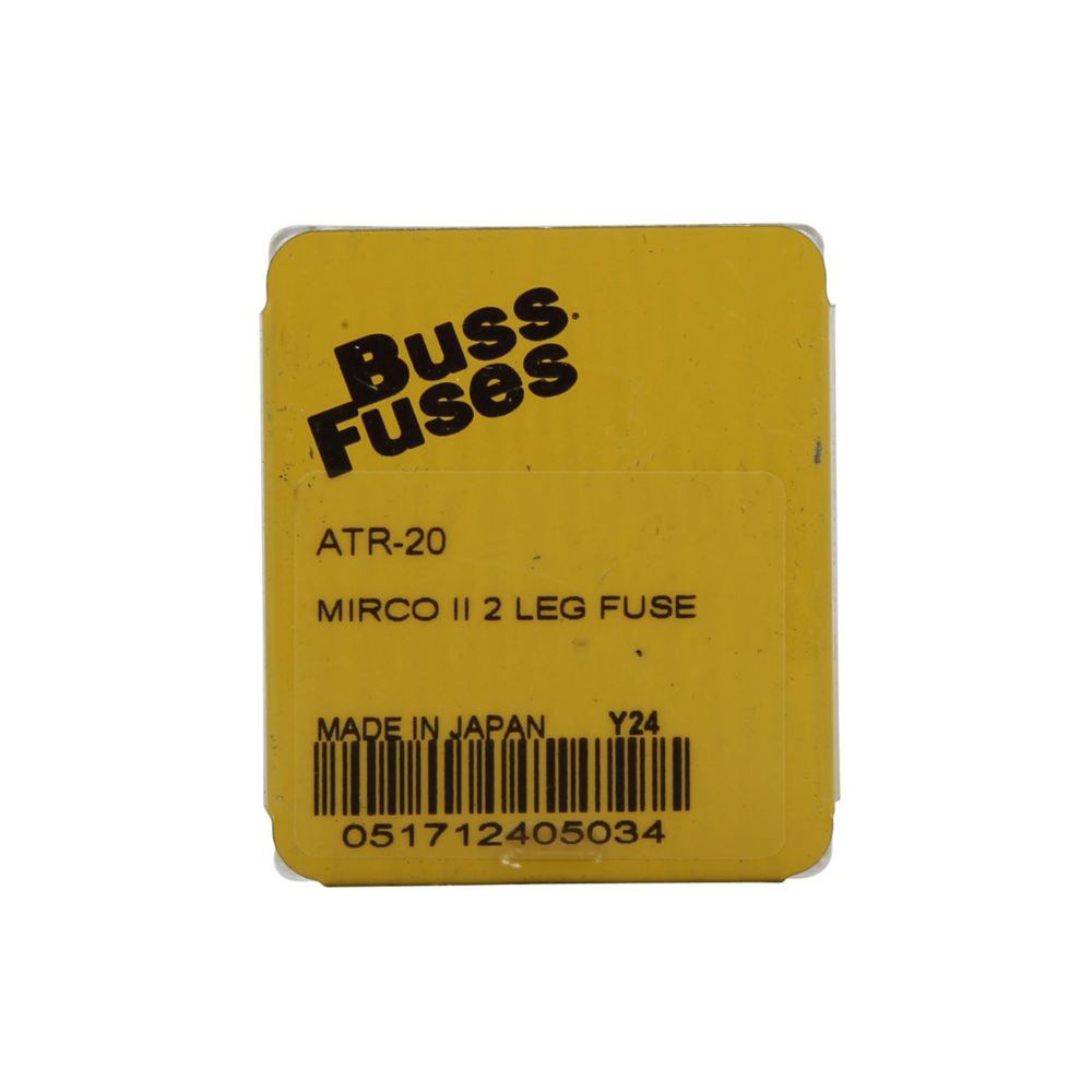 Bussmann Fuse, Yellow Blade, 2-LEG Micro, Atr, 20 Amp, Pack of 5 – ATR-20