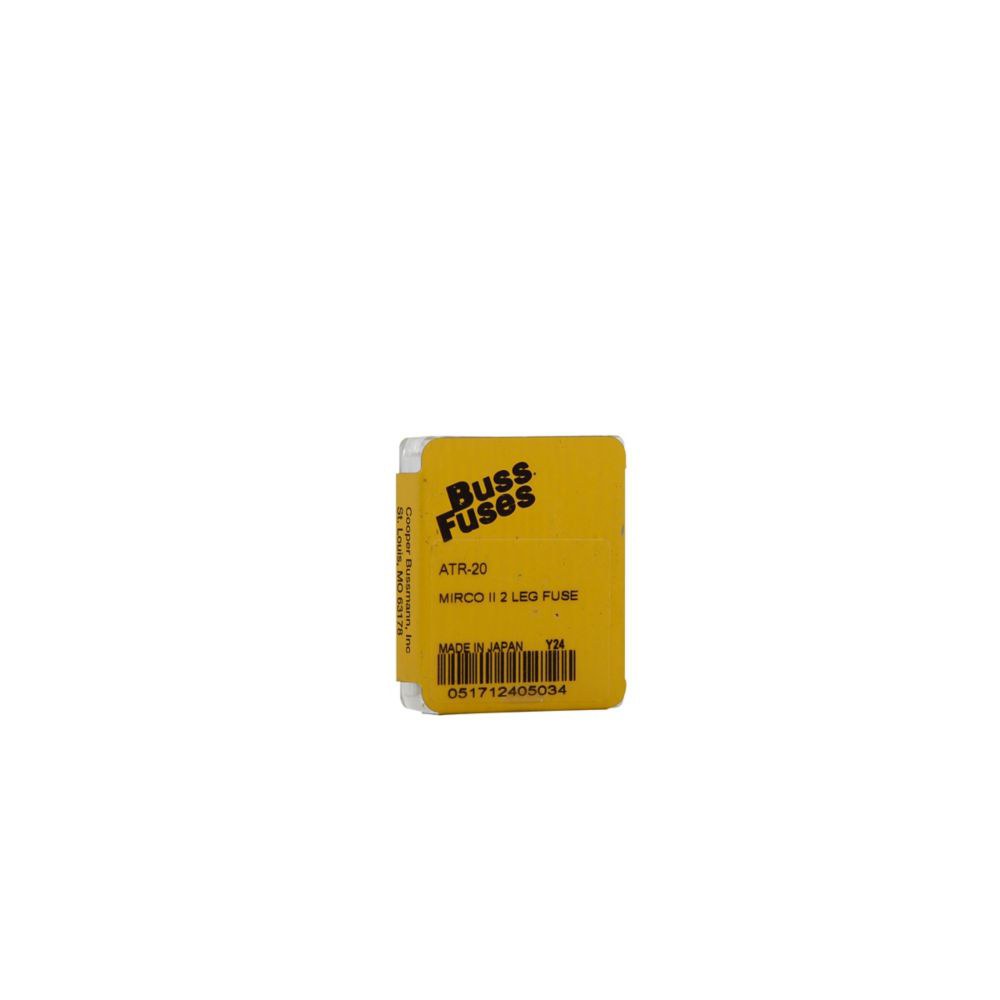 Bussmann Fuse, Yellow Blade, 2-LEG Micro, Atr, 20 Amp, Pack of 5 – ATR-20