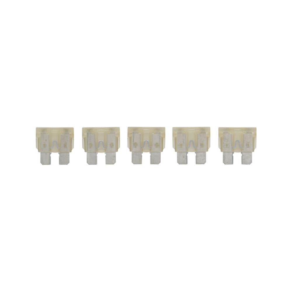 Bussmann Fuse, Clear Blade, Atc, 25 Amp, Pack of 5, With English/ Spanish/ French Language Blister Packaging – BP/ATC-25-RP