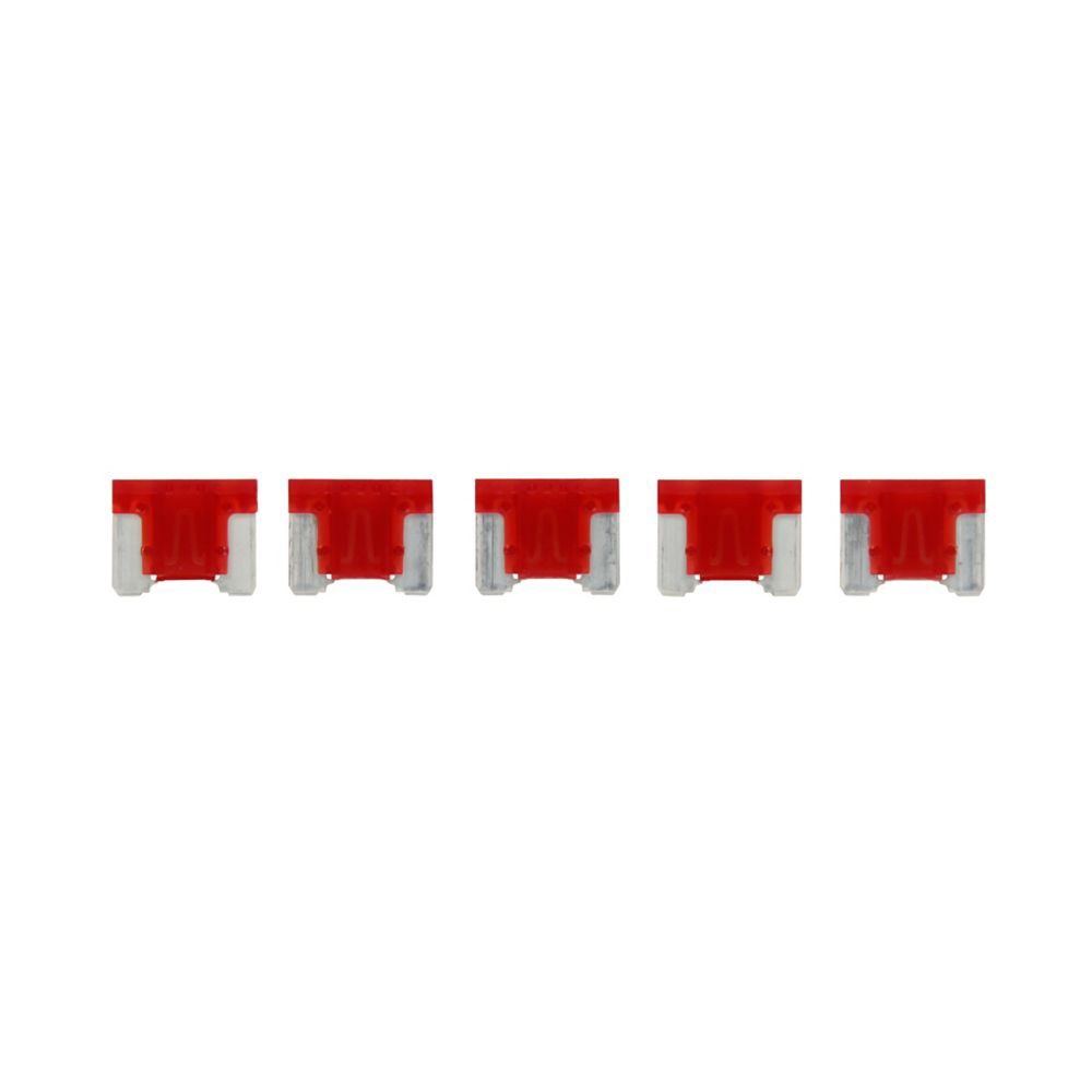 Bussmann Fuse, Red Blade, Low Profile, Atm, 10 Amp, Pack of 5, With English/ Spanish/ French Language Blister Packaging – BP/ATM-10LP-RP