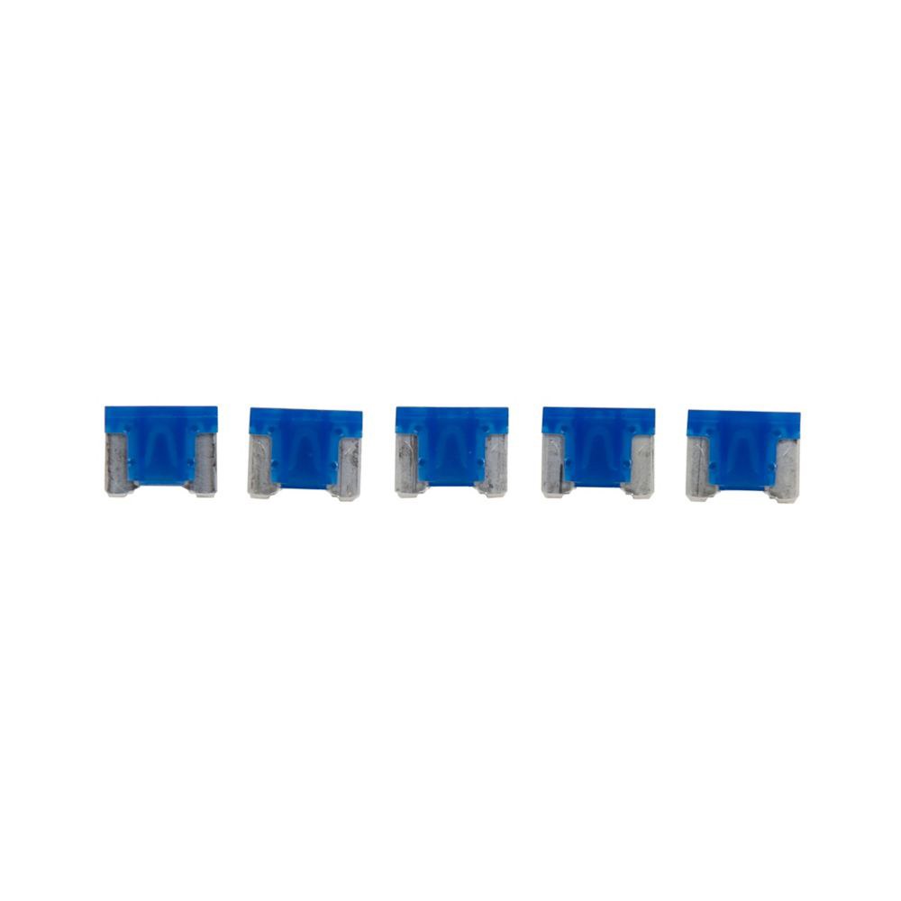 Bussmann Fuse, Blue Blade, Low Profile, Atm, 15 Amp, Pack of 5, With English/ Spanish/ French Language Blister Packaging – BP/ATM-15LP-RP