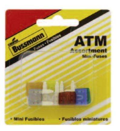 Bussmann Fuse Assortment, Low Profile Atm Blade Fuse, With One Each of 7-1/2 Amp/ 10 Amp/ 15 Amp/ 20 Amp/ 25 Amp/ 30 Amp – BP/ATM-A6LP-RP