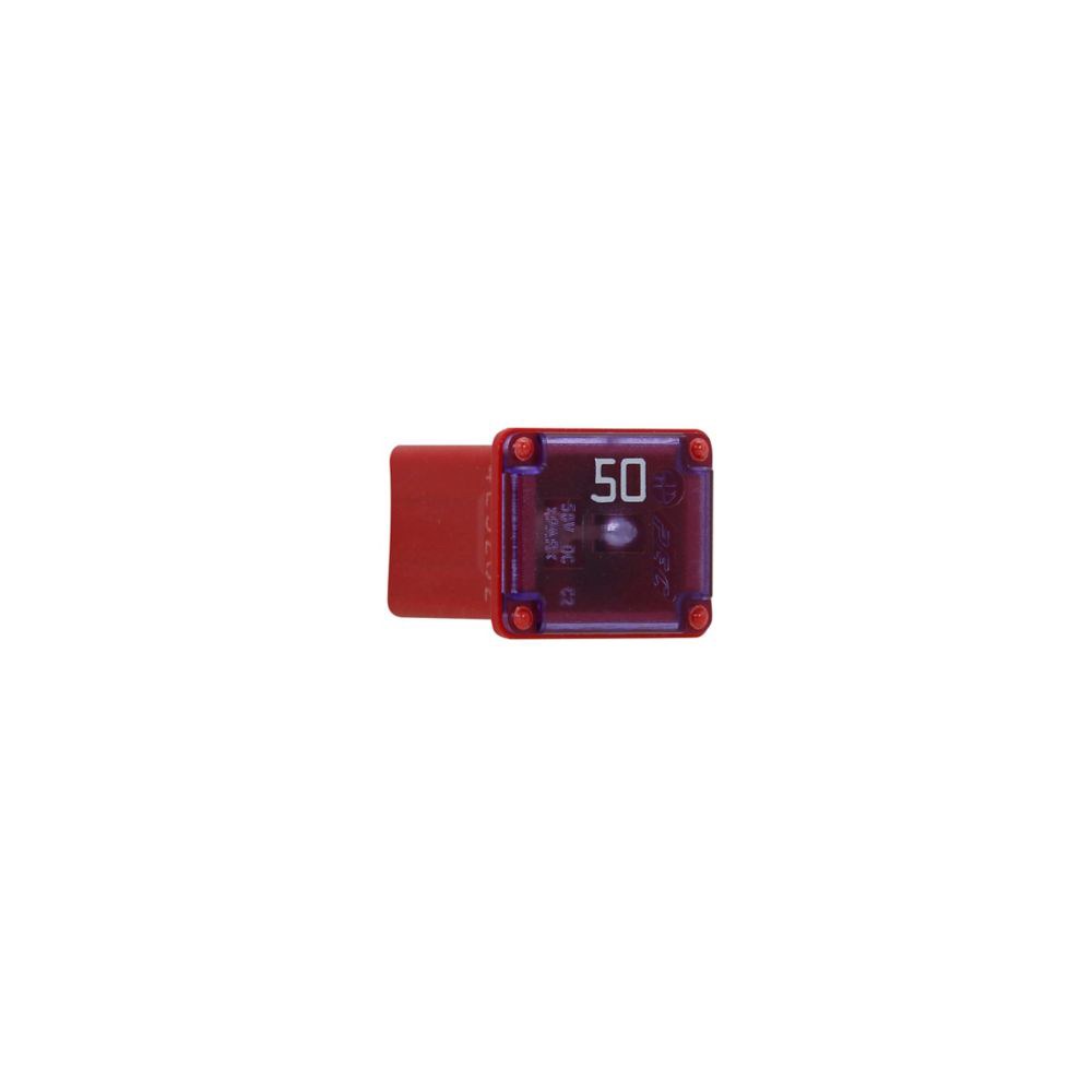 Bussmann Fuse, Female Maxi™, Female Type, Low Profile, Fmx, 50 Amp, Single, With English/ Spanish/ French Language Blister Packaging – BP/FMX-50LP-RP