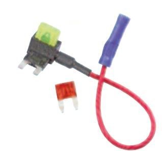 Bussmann Fuse Holder, Add-A-Circuit, Atm Blade Fuse, 5 Inch 16 Gauge Wire, 10 Amp Maximum, Without Fuse, With Crimp Connector – BP/HHH-RP