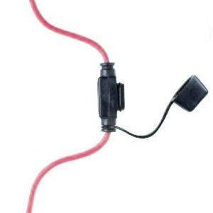 Bussmann Fuse Holder, Atm Blade Fuse, Two 4 Inch 12 Gauge Wire, 30 Amp Maximum, Without Fuse, With Protective Cover – BP/HHM-RP