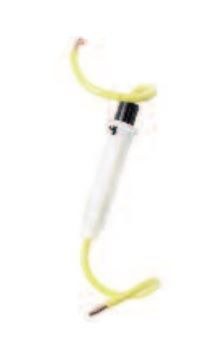Bussmann Fuse Holder, Single Glass Tube Fuse, 12 Gauge Wire, With 30 Amp Fuse, White – BP/HHN-RP