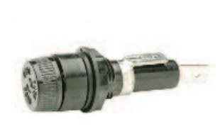 Bussmann Fuse Holder, Single Glass Tube Fuse, Panel Mount, High Profile Cover Knob, Rear Hexnut, 1/4 Inch Quick-Connect Terminals – BP/HKP-HH-RP
