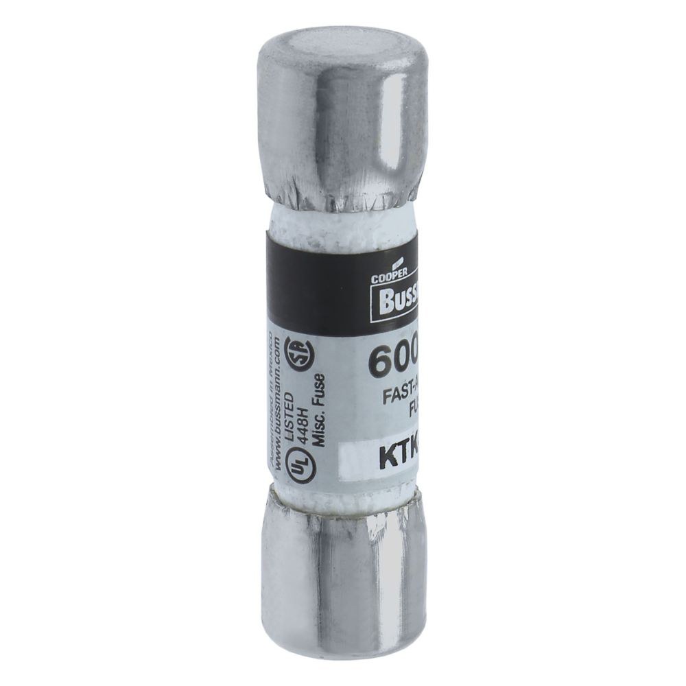 Bussmann Fuse, Cartridge Type, Ktk, 15 Amp, 600 Volt AC, 13/32 Inch Diameter X 1-1/2 Inch Length, Fast Acting, Single – BP/KTK-15