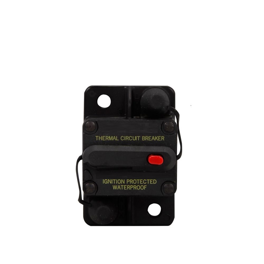 Bussmann Circuit Breaker, Type III, 60 Amp/ 48 Volt DC, Flush-Mount, Waterproof, 1/4-28 Inch Threaded Stud Terminals – CB185-60