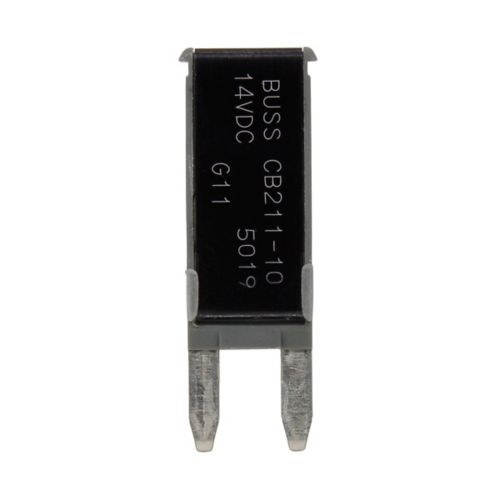 Bussmann Circuit Breaker, Type I, 25 Amp/ 14 Volt DC, Atm Footprint, Gray, Ul Rated, Thermoplastic Housing with Gold Metal Cover – CB211-25